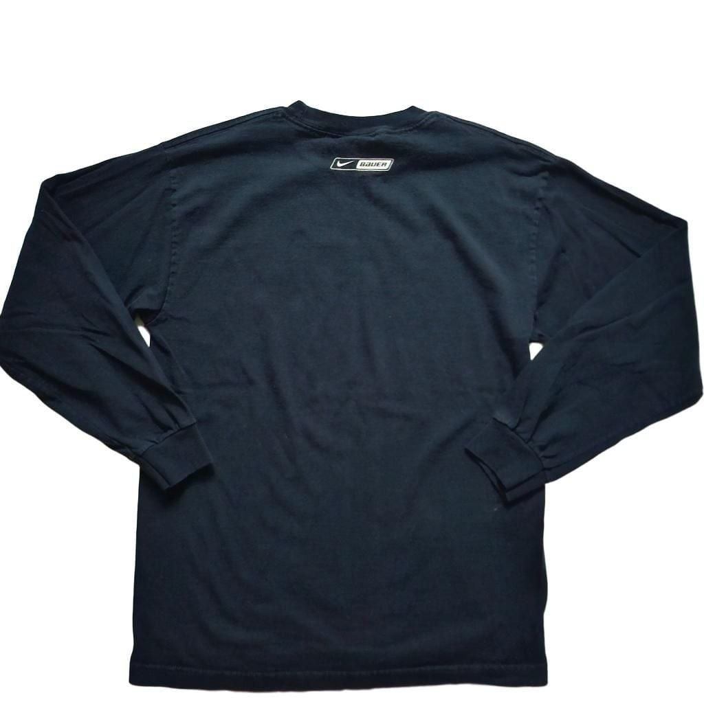 Nike Bauer Long Sleeve T-Shirt Size Medium Navy Vintage 7