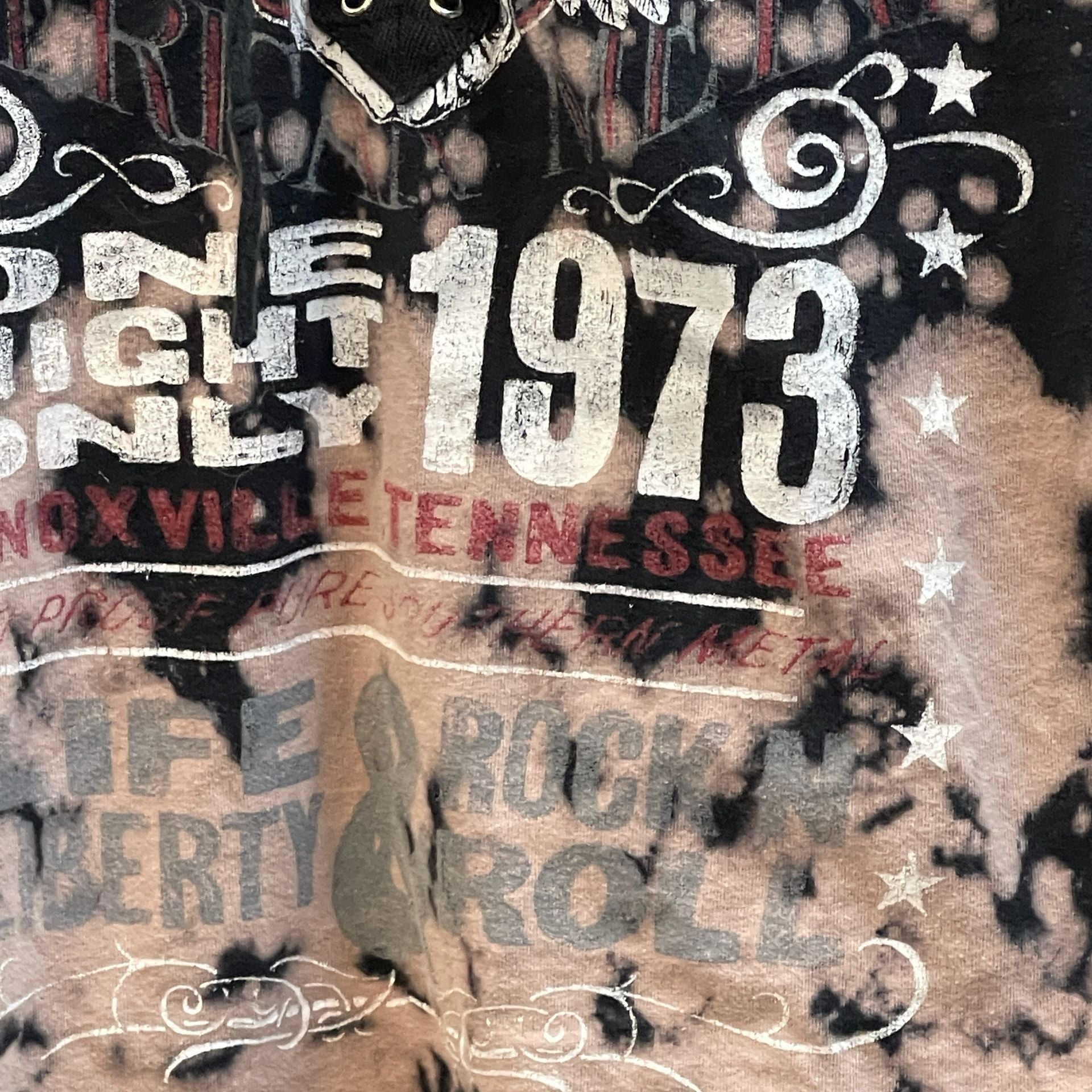 Y2K Affliction Tank Top Size Small Bleach Wash Graphic Lace Up Eagle Biker Cyber Grunge 7