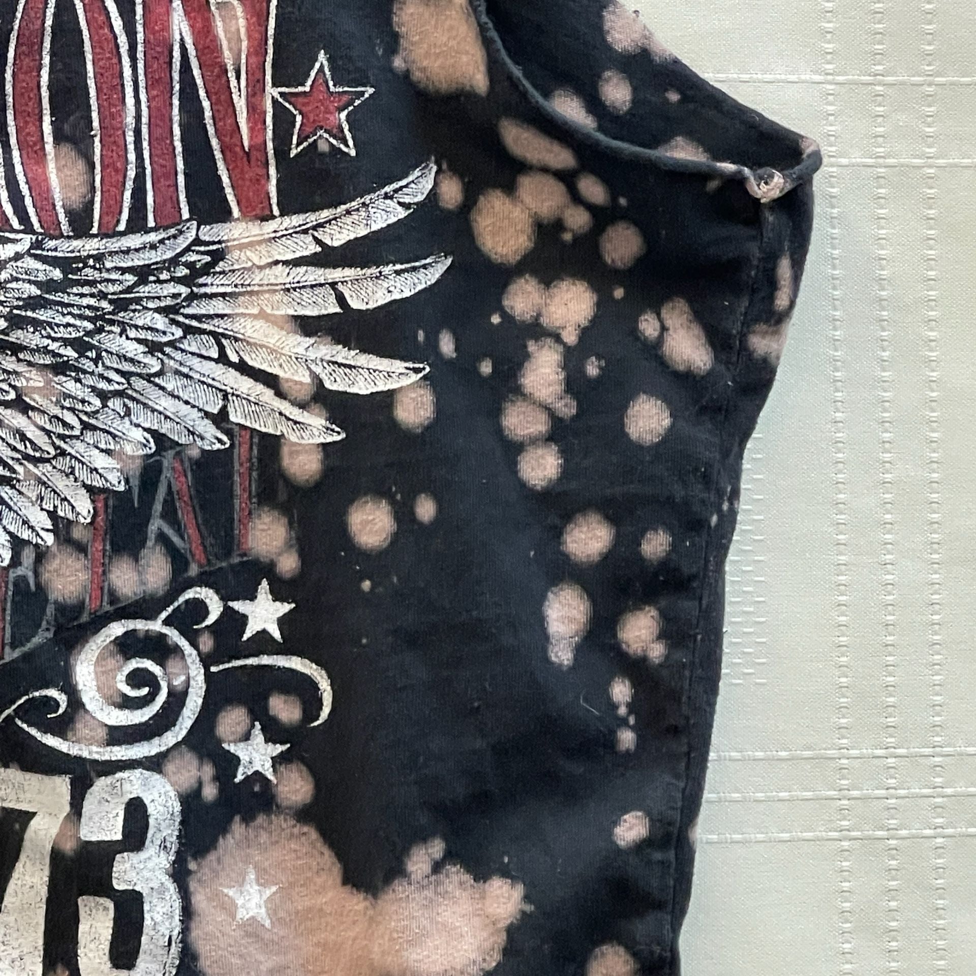Y2K Affliction Tank Top Size Small Bleach Wash Graphic Lace Up Eagle Biker Cyber Grunge 9
