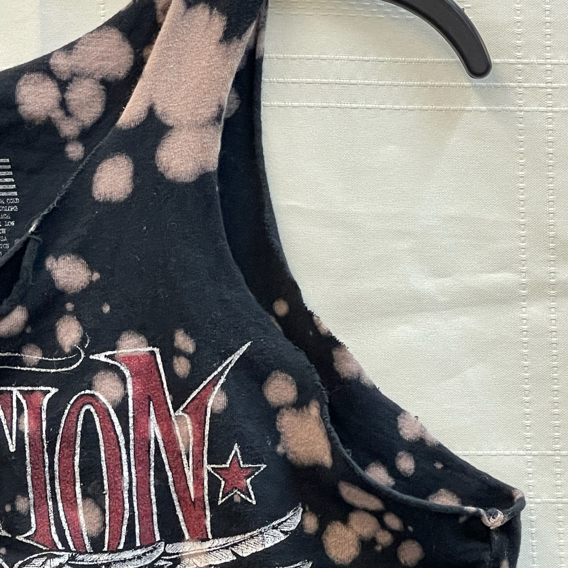 Y2K Affliction Tank Top Size Small Bleach Wash Graphic Lace Up Eagle Biker Cyber Grunge 10