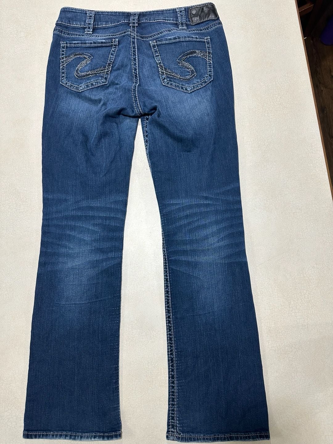 Silver Jeans Co Suki Slim Boot Jeans W31 L33 Curvy Stretch Blue Denim 3
