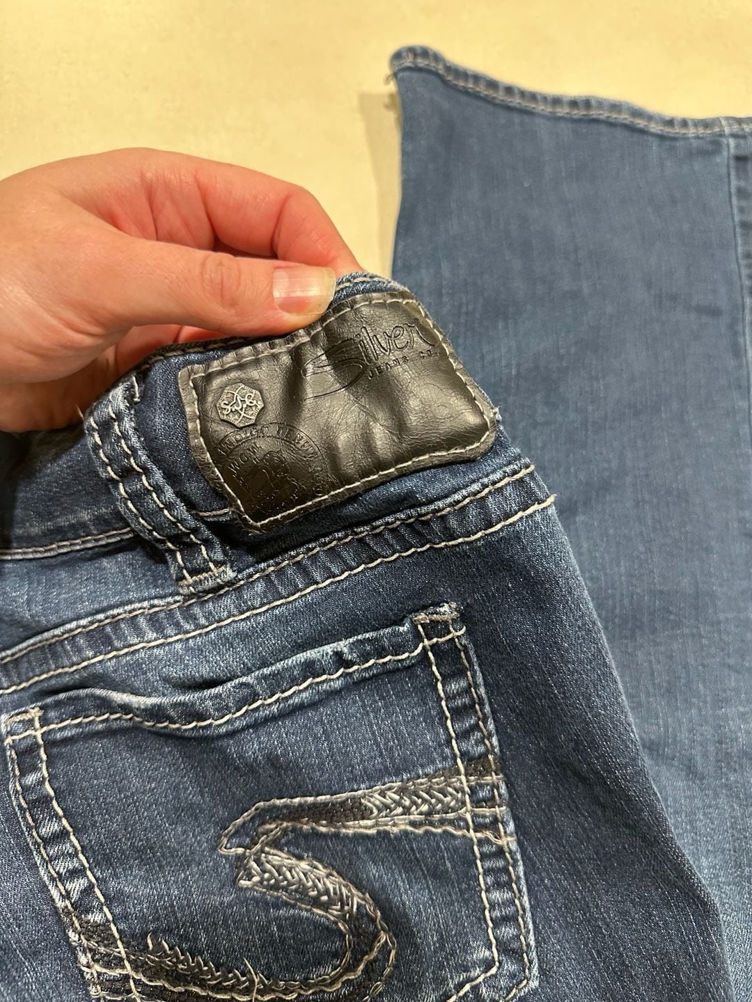 Silver Jeans Co Suki Slim Boot Jeans W31 L33 Curvy Stretch Blue Denim 4