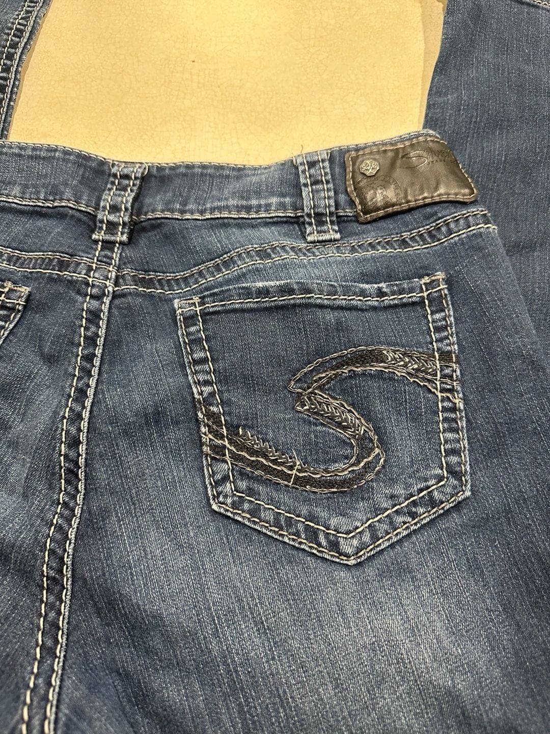 Silver Jeans Co Suki Slim Boot Jeans W31 L33 Curvy Stretch Blue Denim 5