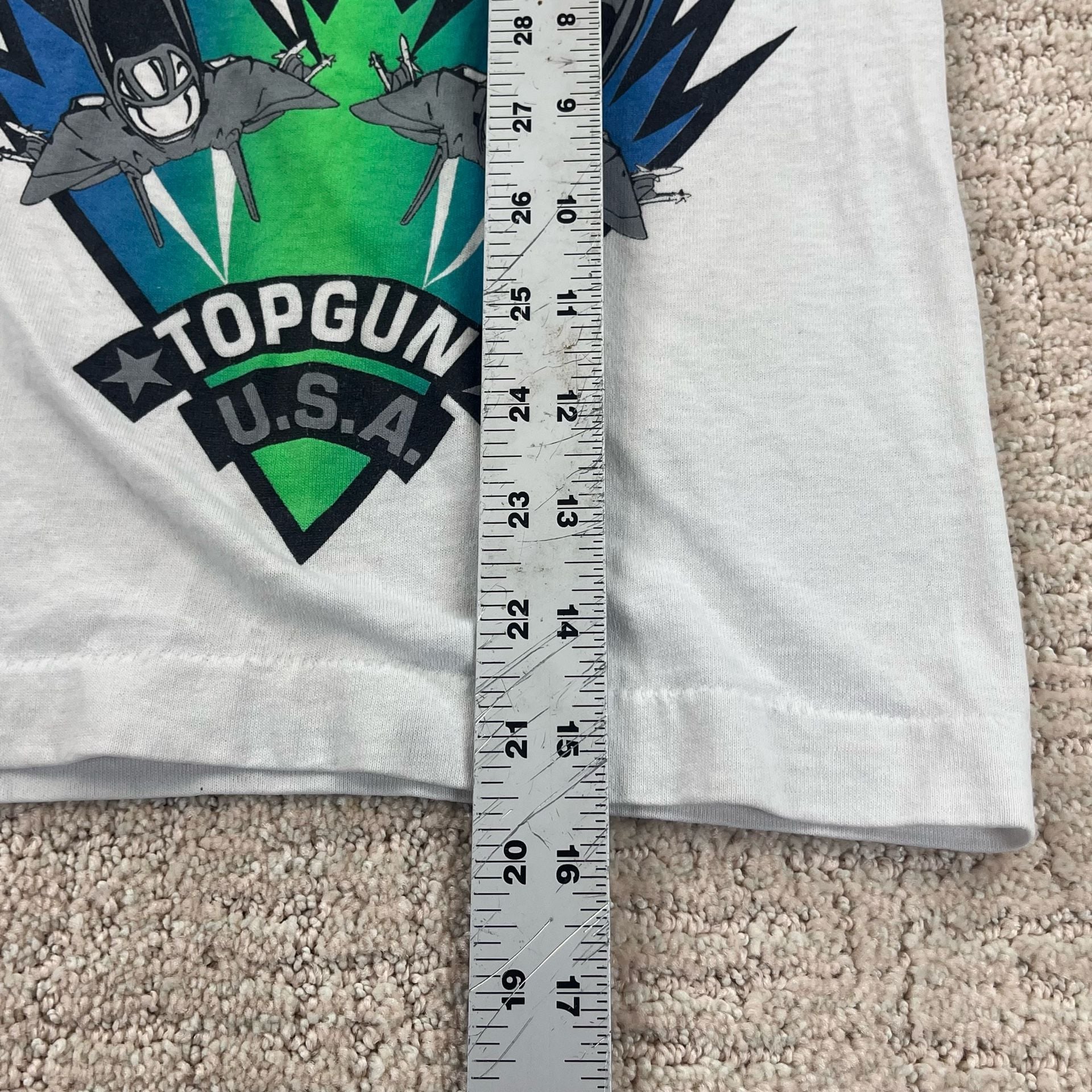 1980s Screen Stars Best Top Gun U.S.A. Double Trouble Tee Size kids 6-8 7