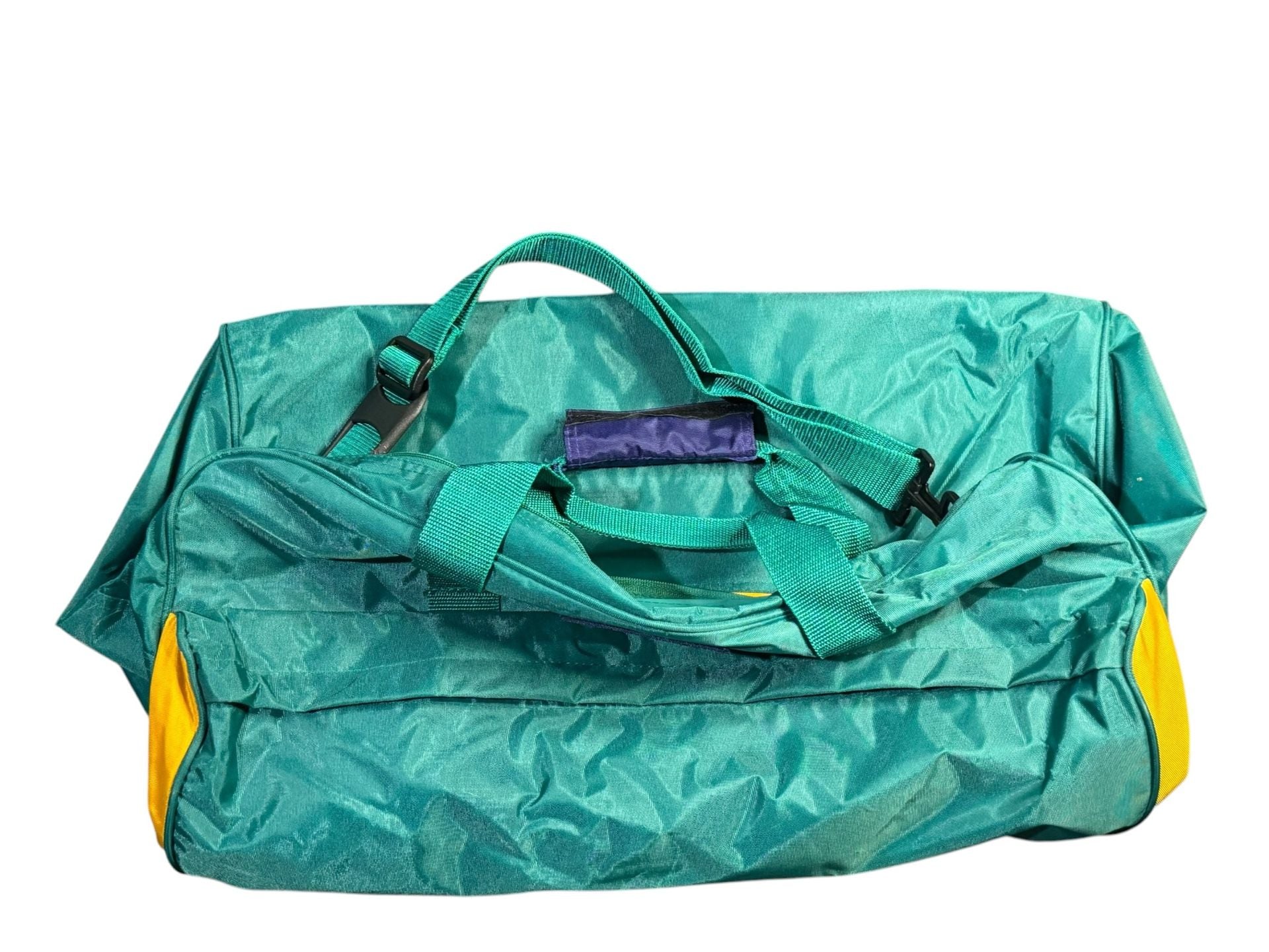 Sports Mate Regular Sports Bag Teal Purple Vintage Duffel Bag 3
