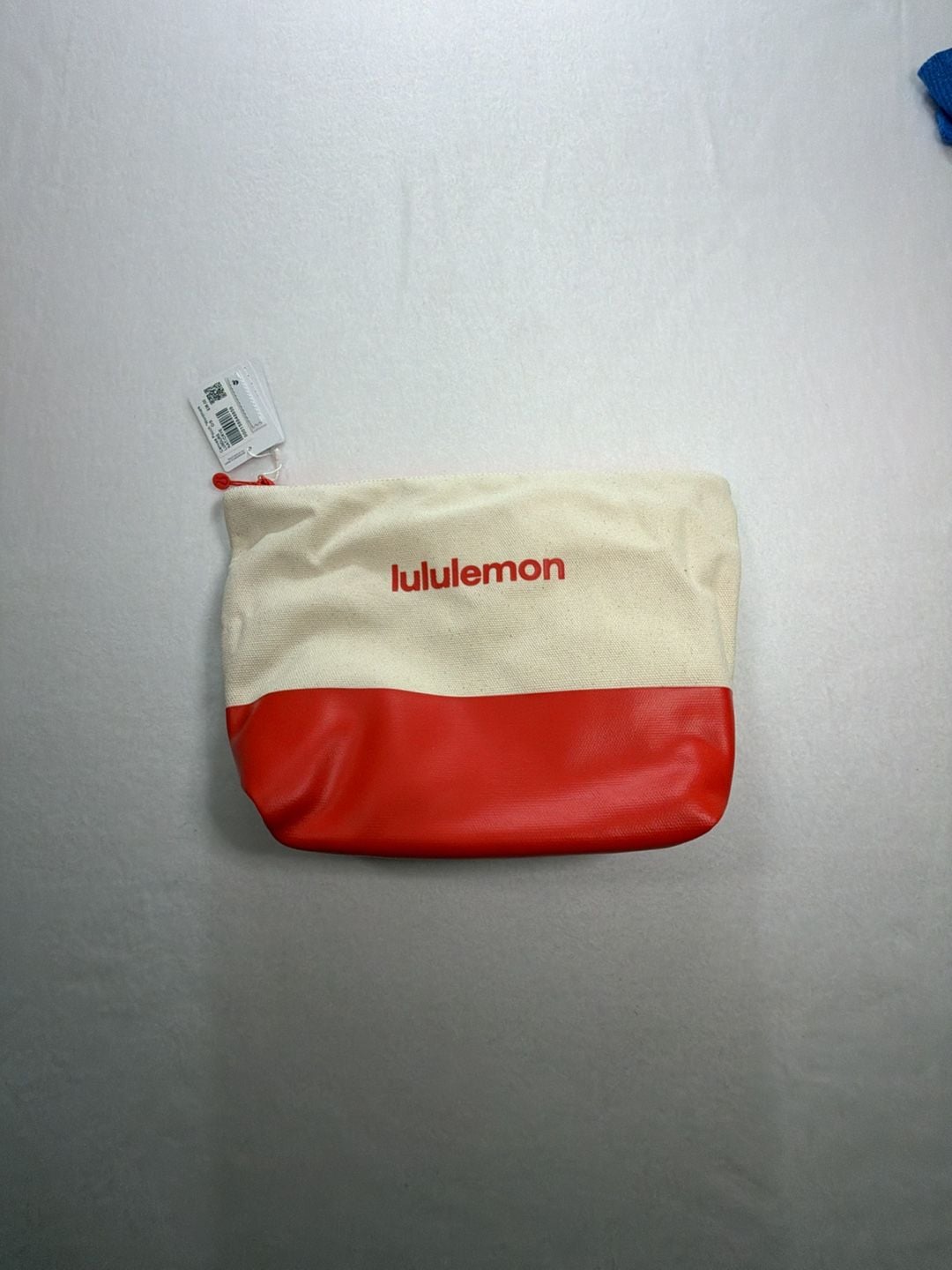 Lululemon Canvas Pouch Wordmark O/S Don't Leave Me Behind Red 5