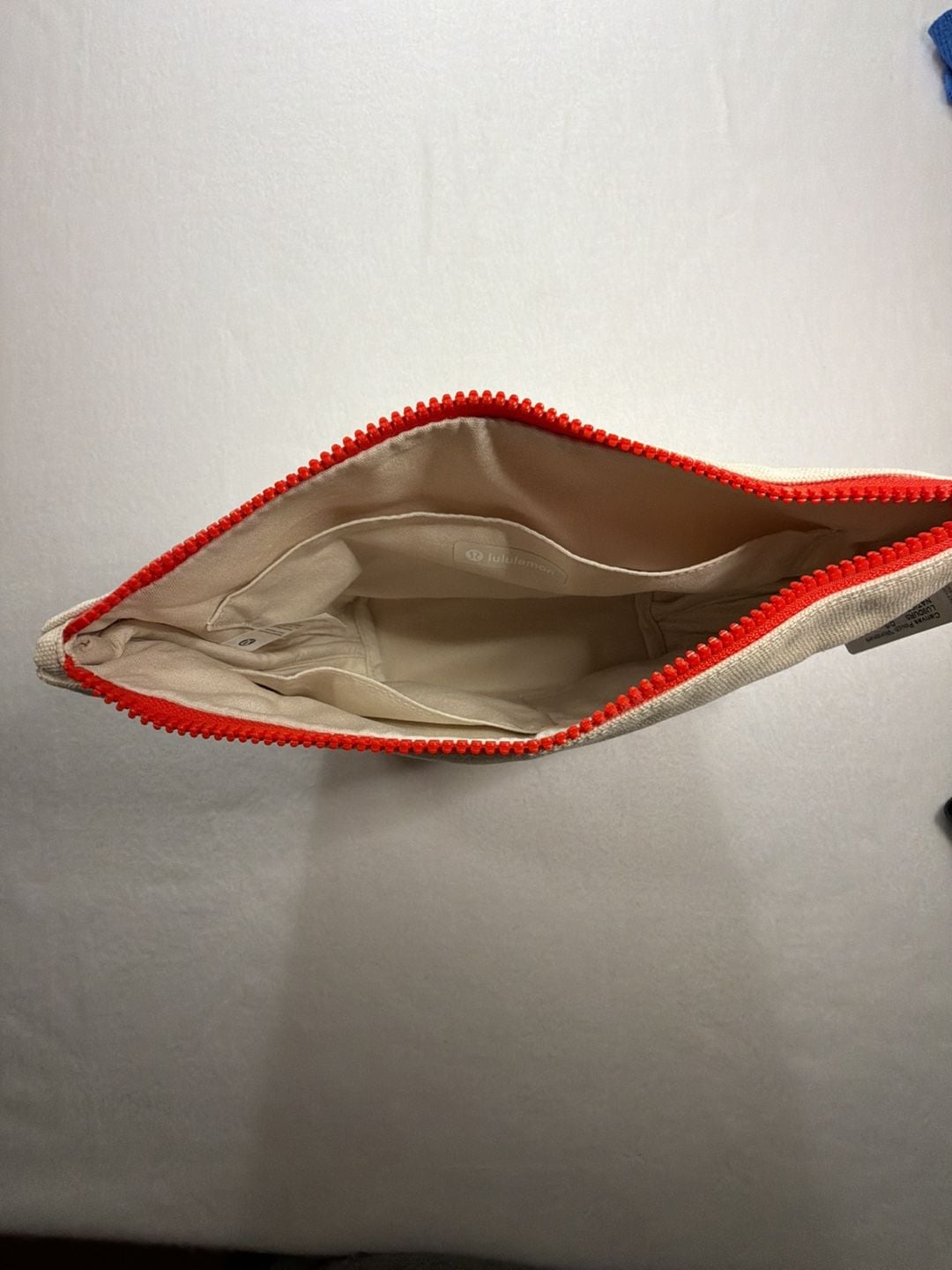 Lululemon Canvas Pouch Wordmark O/S Don't Leave Me Behind Red 6