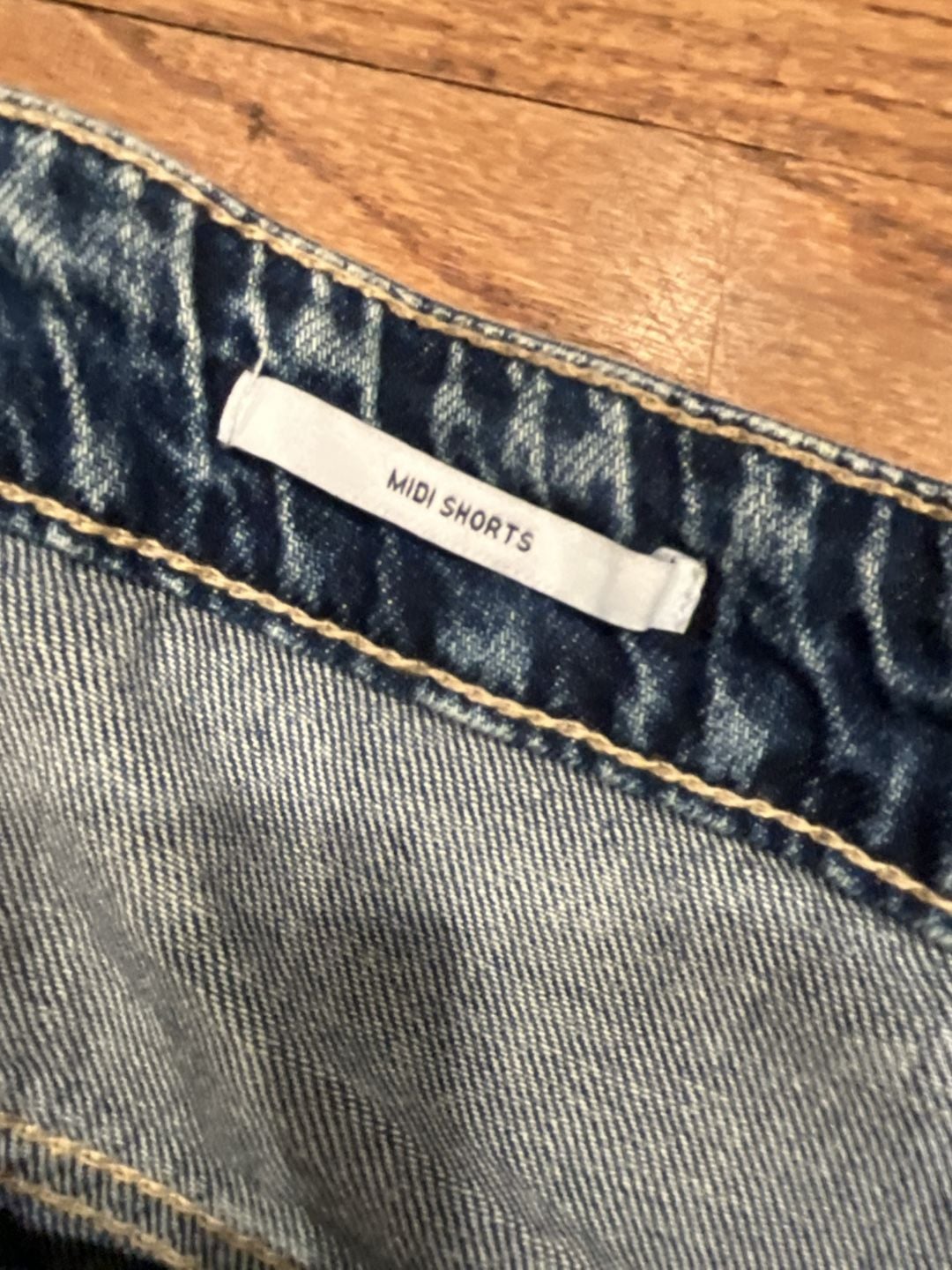 Ava & Viv Midi Shorts Size 26 Blue Denim High-Rise Relaxed Fit 5