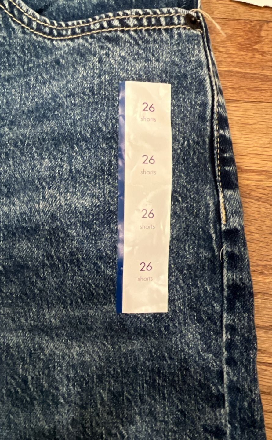 Ava & Viv Midi Shorts Size 26 Blue Denim High-Rise Relaxed Fit 3
