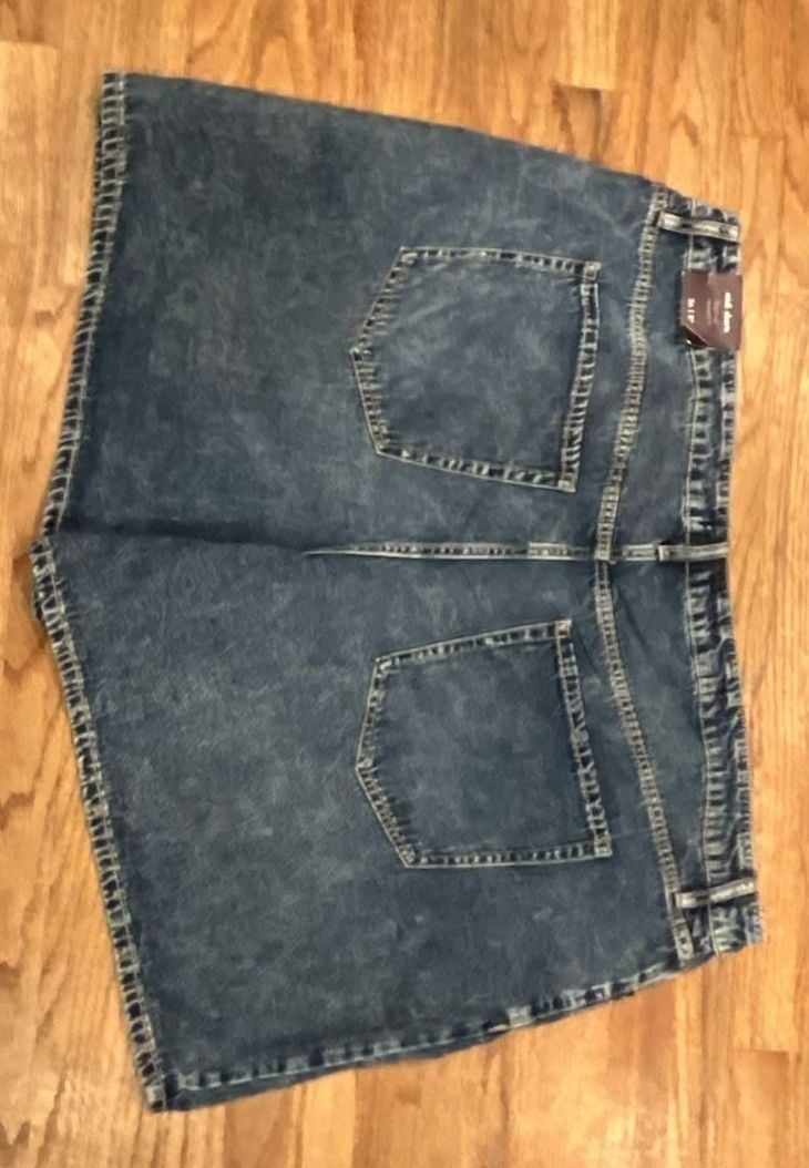 Ava & Viv Midi Shorts Size 26 Blue Denim High-Rise Relaxed Fit 8