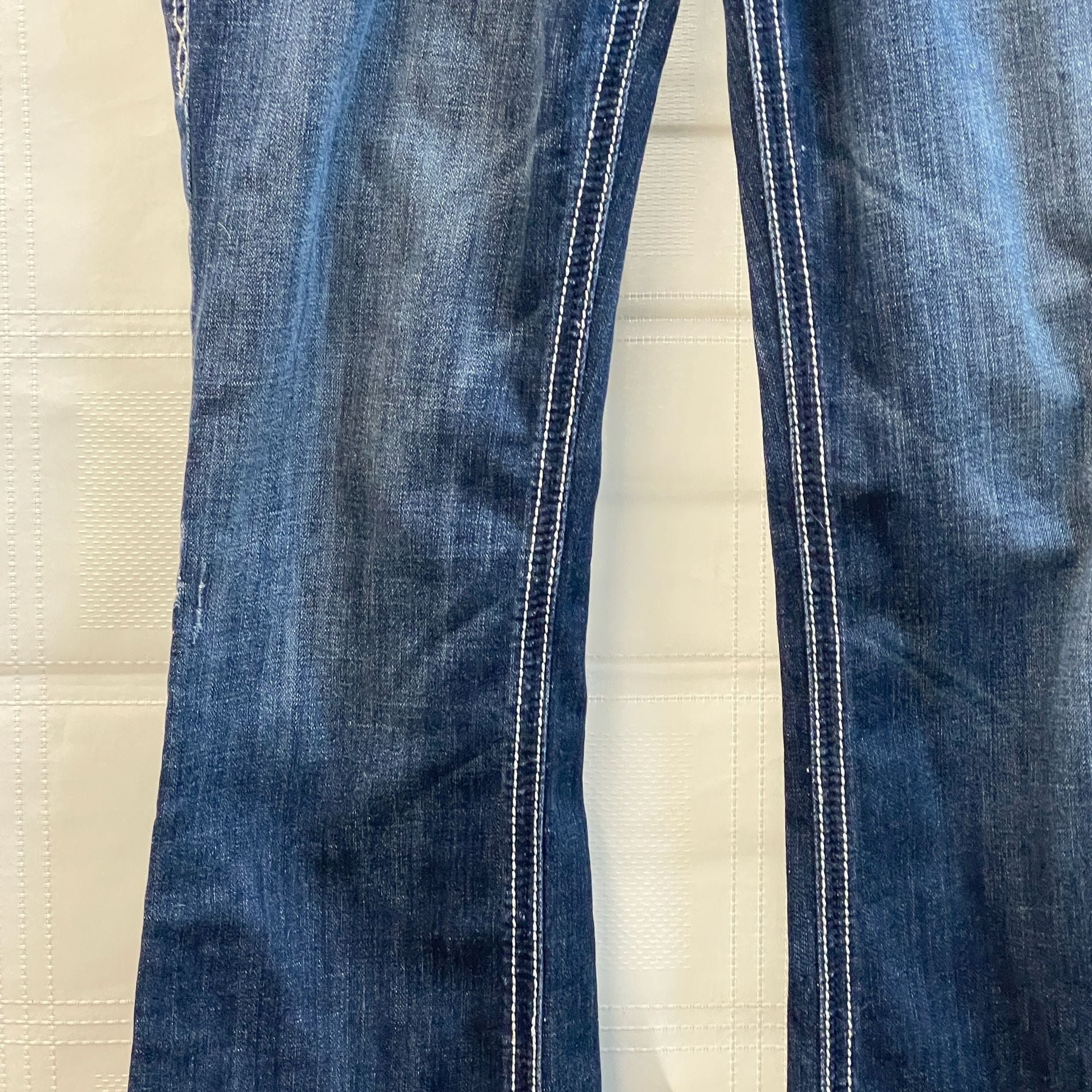 Rock Revival Jeans Dark Wash Denim Debbie Bootcut Size 31 Western Barn 00s Rhinestones 5