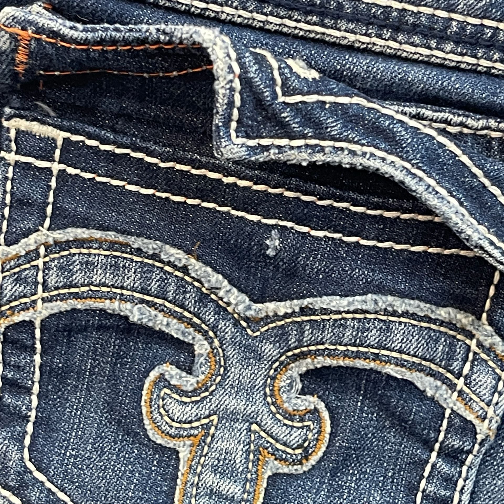 Rock Revival Jeans Dark Wash Denim Debbie Bootcut Size 31 Western Barn 00s Rhinestones 13
