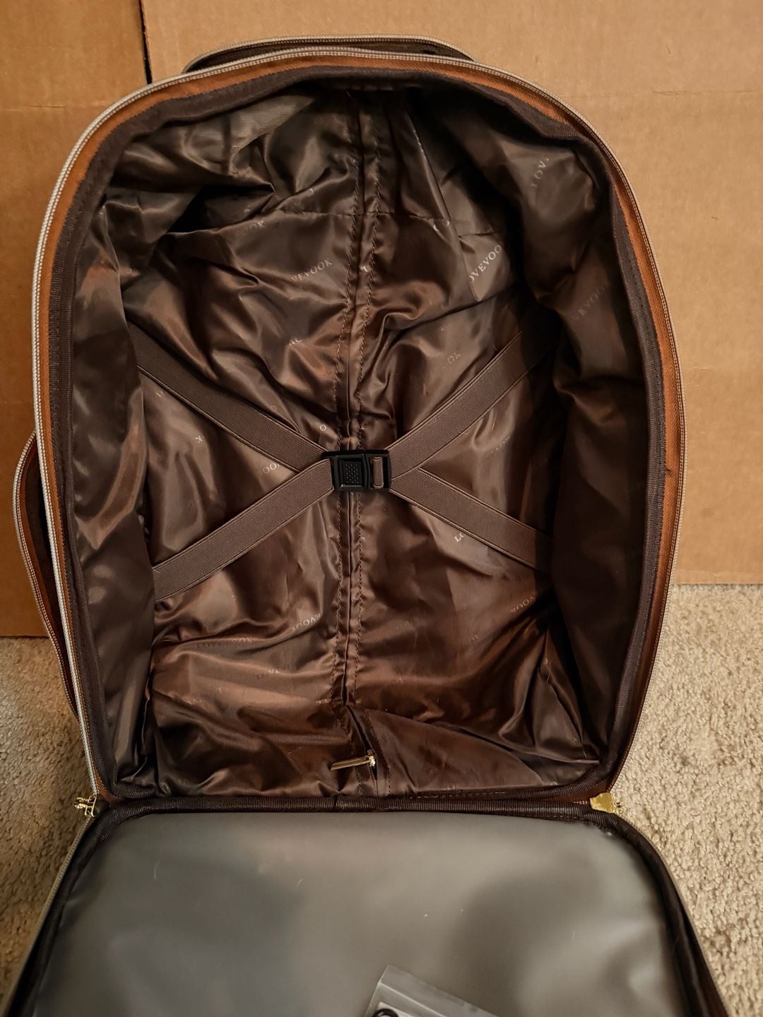 LOVEVOOK Rolling Laptop Bag 17.3 Inch Carry On Suitcase Black Brown 5