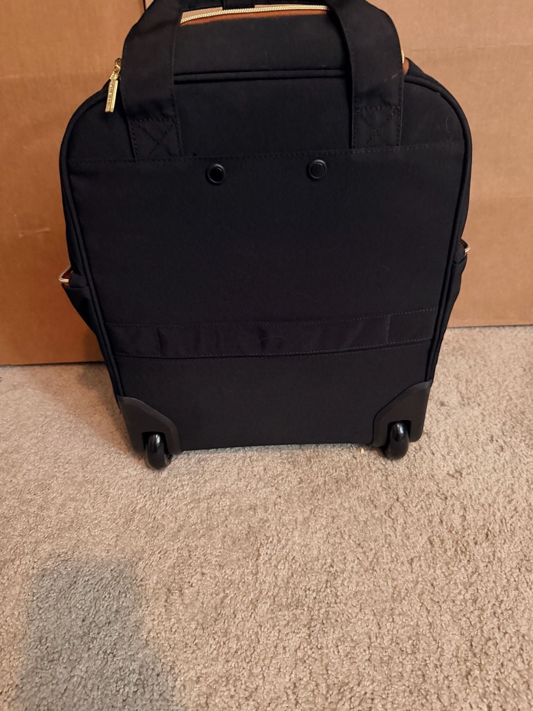 LOVEVOOK Rolling Laptop Bag 17.3 Inch Carry On Suitcase Black Brown 8