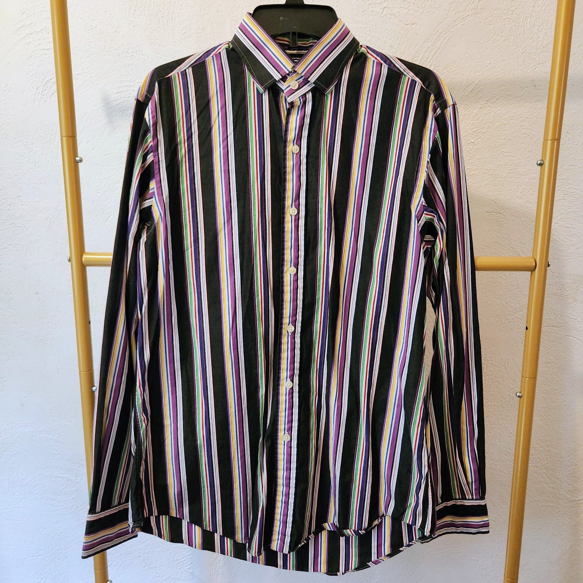 Polo Ralph Lauren Regent Striped Shirt Size 16/L Multicolor Long Sleeve 2