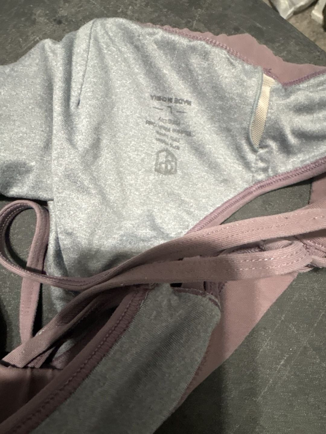 Born Primitive Surface Limitless Sports Bra Size L Purple Athletic Workout 2