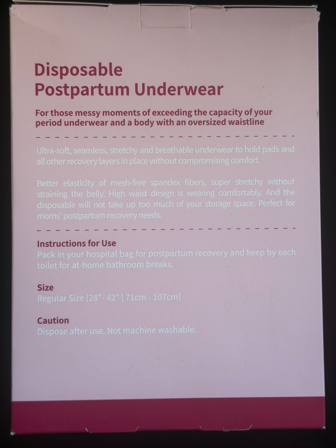 Hetaida Disposable Postpartum Underwear Size Regular Pack of 8 2