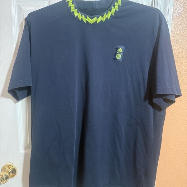 Adidas Manchester United HE6646 T-Shirt Size L Navy Green