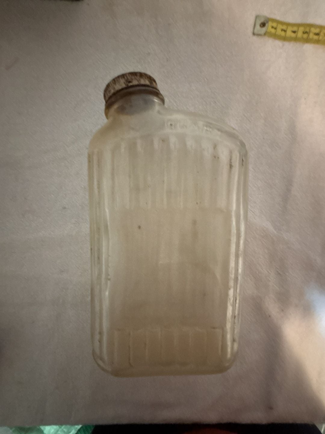 Anchor Hocking Vintage Ribbed Glass Refrigerator Bottle with Cap 1