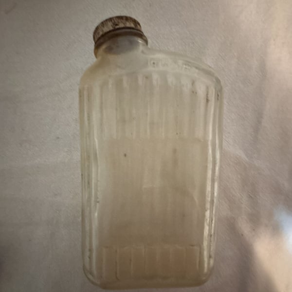 Anchor Hocking Vintage Ribbed Glass Refrigerator Bottle with Cap