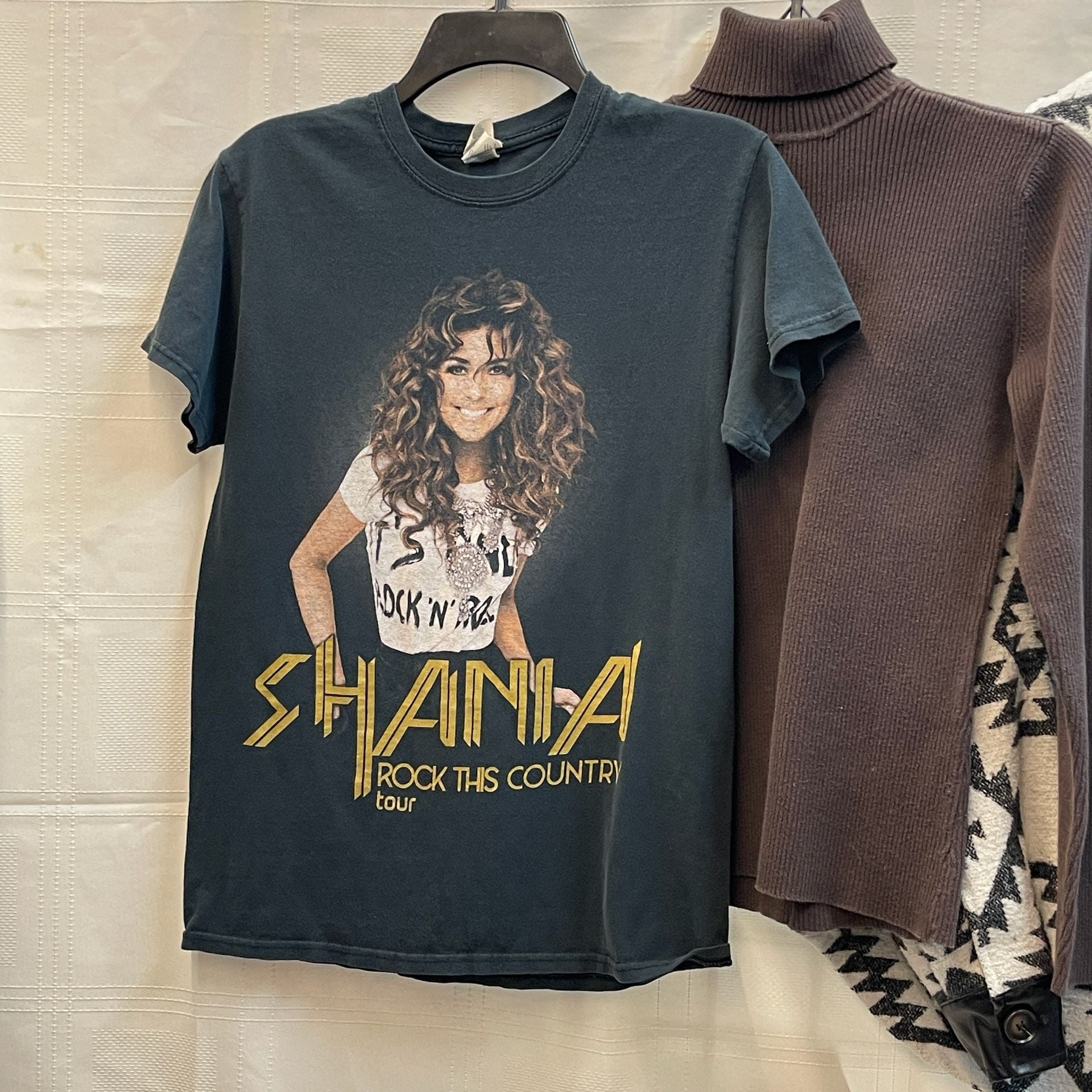 Small 4-6 Shania Twain Rock This Country Western Shacket Aztec Tour T-Shirt Band y2k 2