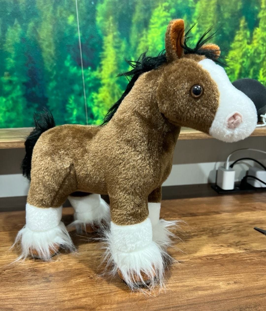 Wild Republic Clydesdale Horse Plush Brown White 12 Inch Stuffed Animal 3