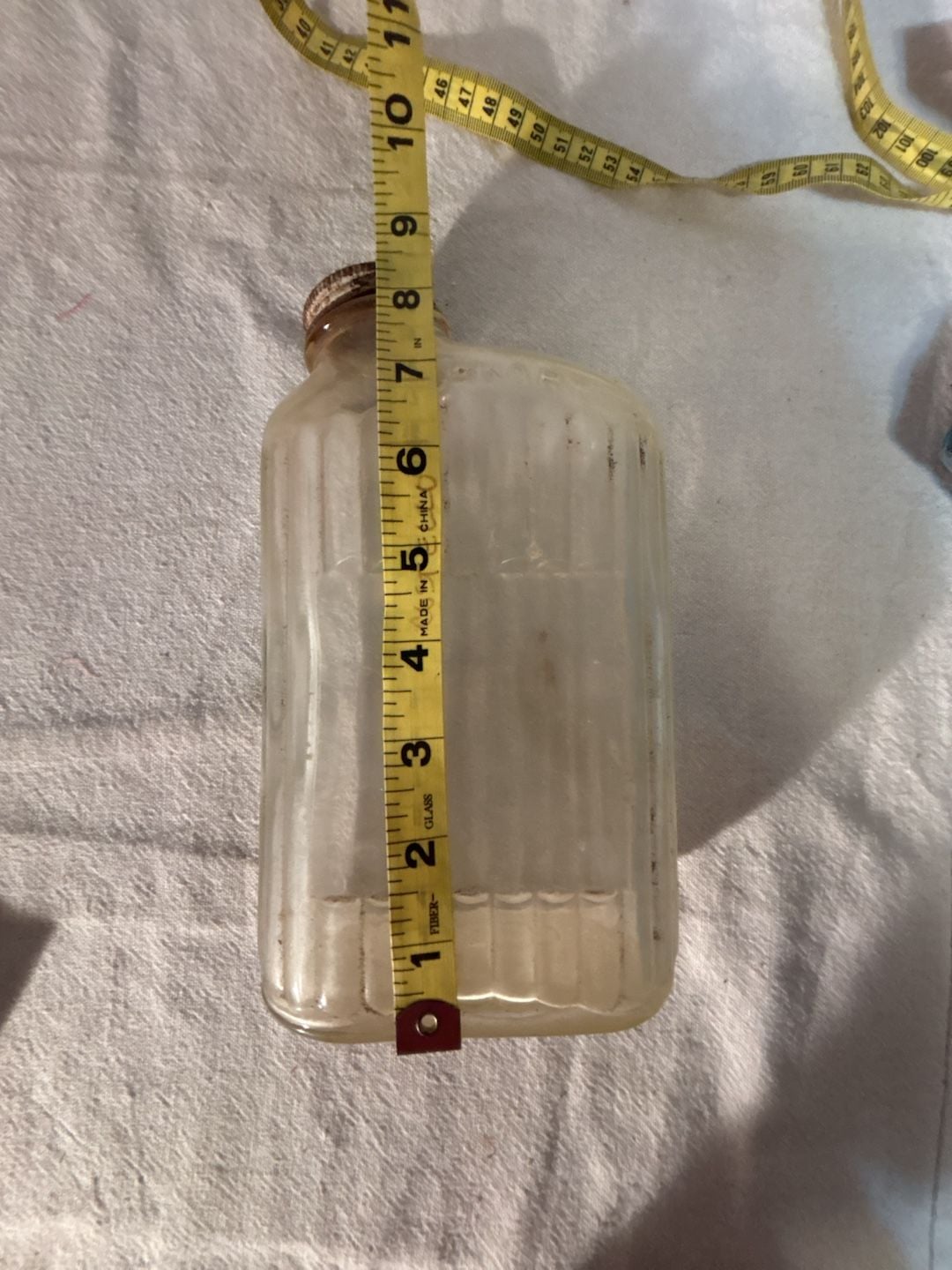 Anchor Hocking Vintage Ribbed Glass Refrigerator Bottle with Cap 2