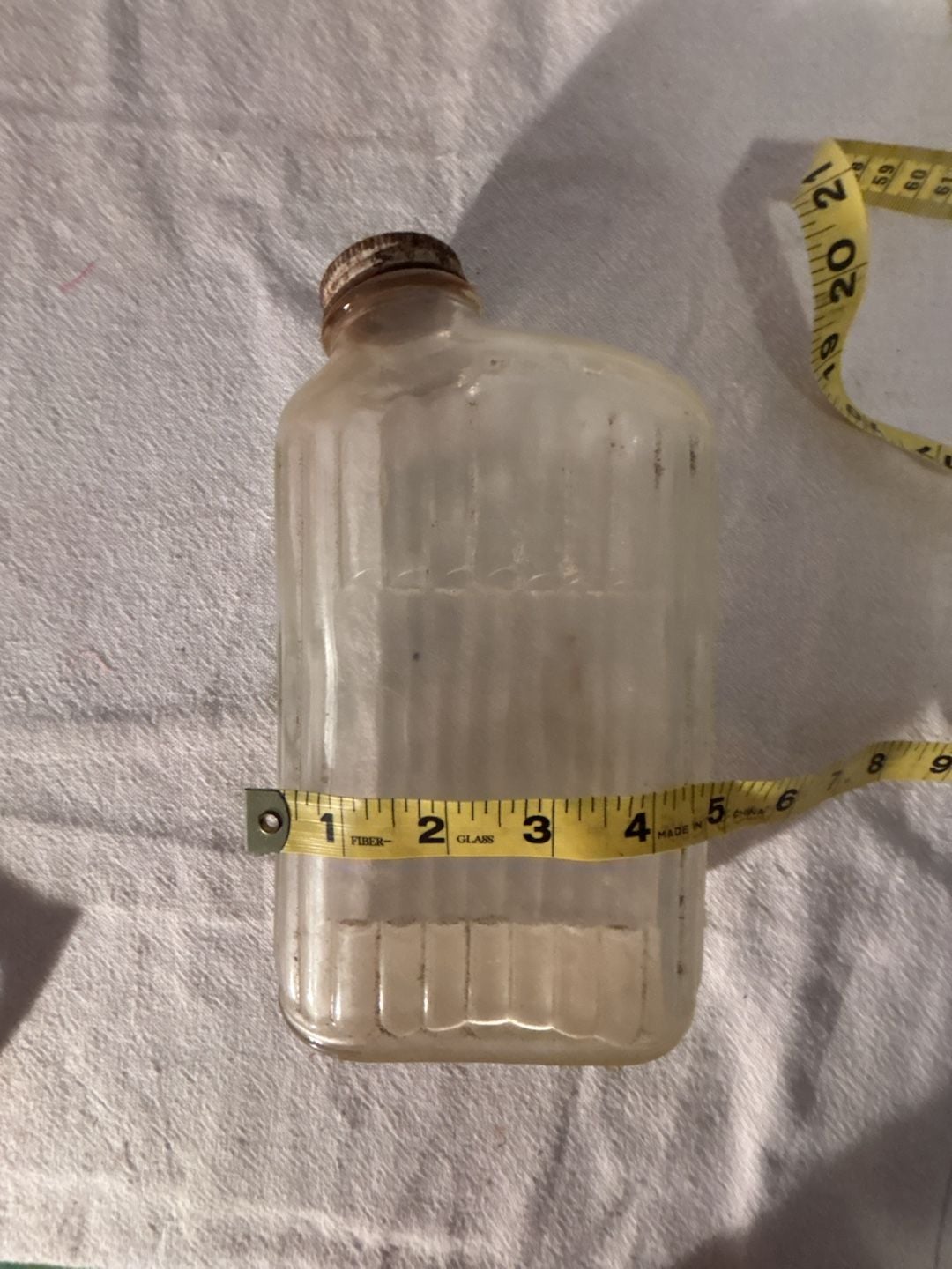 Anchor Hocking Vintage Ribbed Glass Refrigerator Bottle with Cap 3