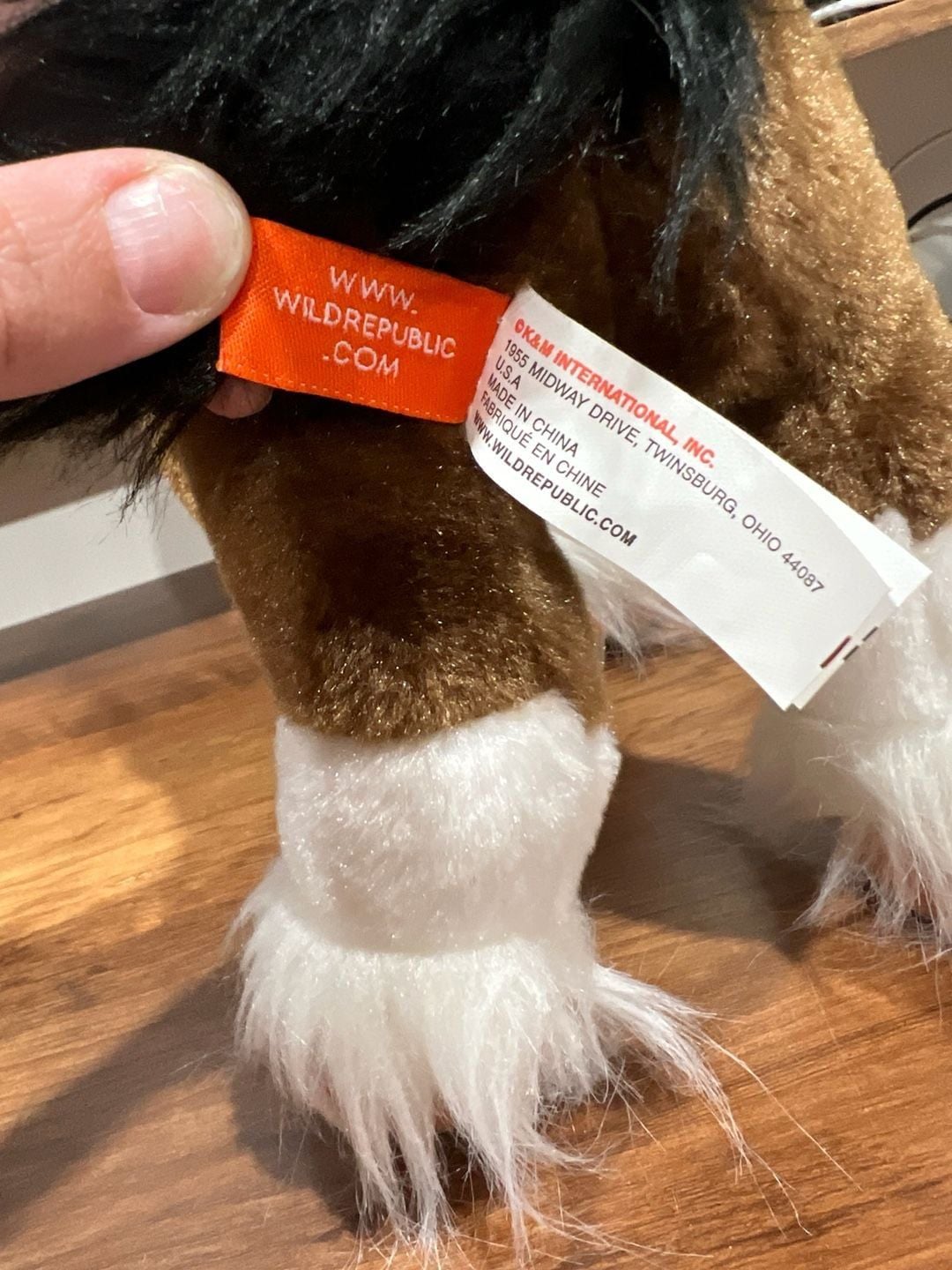 Wild Republic Clydesdale Horse Plush Brown White 12 Inch Stuffed Animal 5