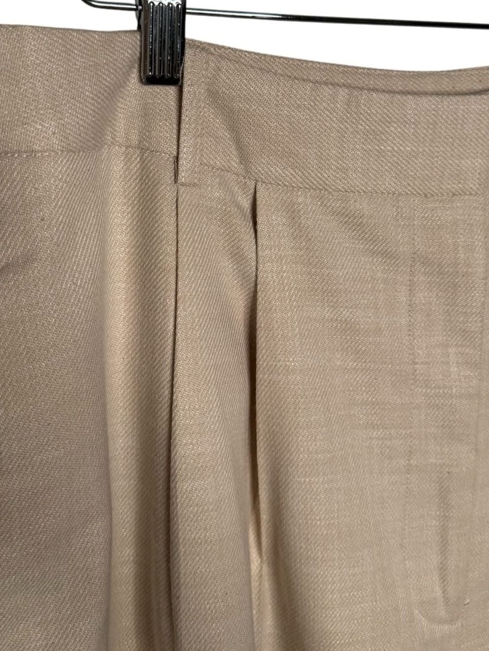 Worthington Wide Leg Pants Beige Pleated Trousers Size 14 7