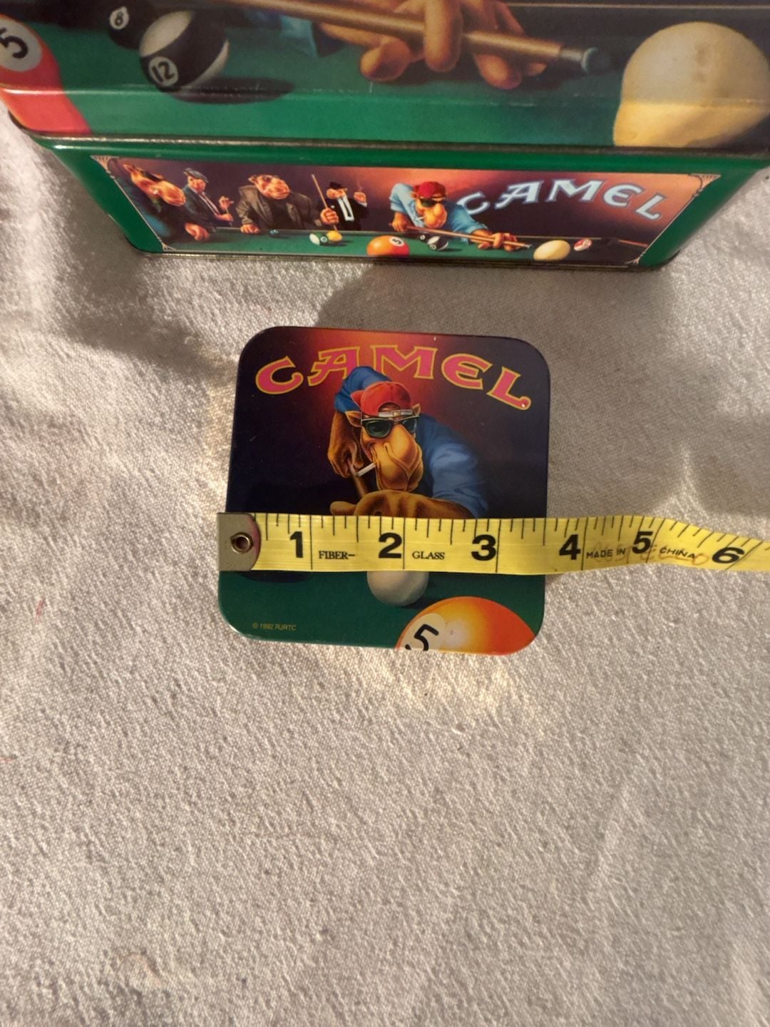 Camel Joe Cool Pool Billiards Vintage Metal Tin 3