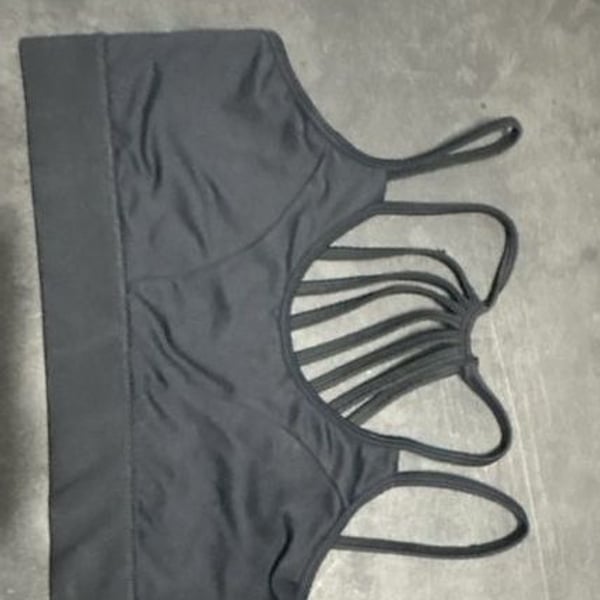 Constantly Varied Sports Bra Black Strappy Back