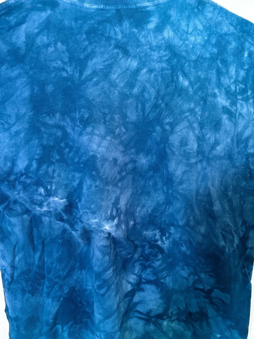 The Mountain Puppy Collage T-Shirt Size M Blue Tie Dye Graphic Tee 7