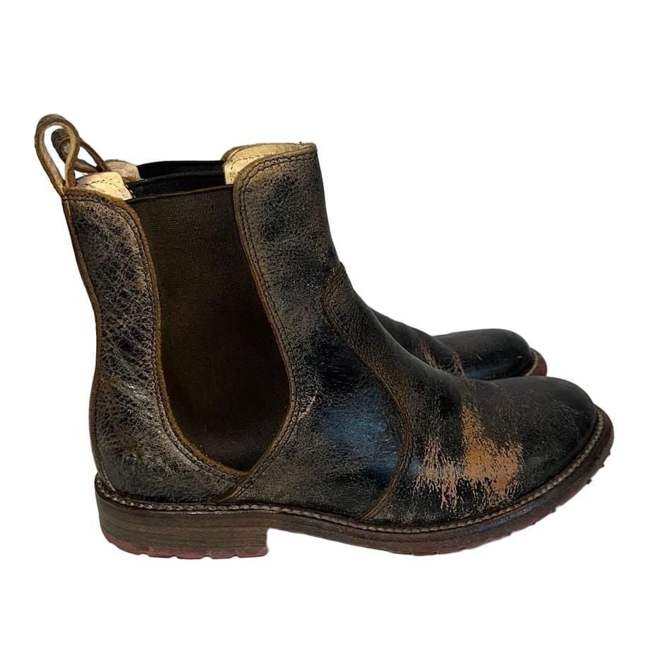 Bed Stu Nandi Size 6.5 Black Distressed Leather Chelsea Boots 3