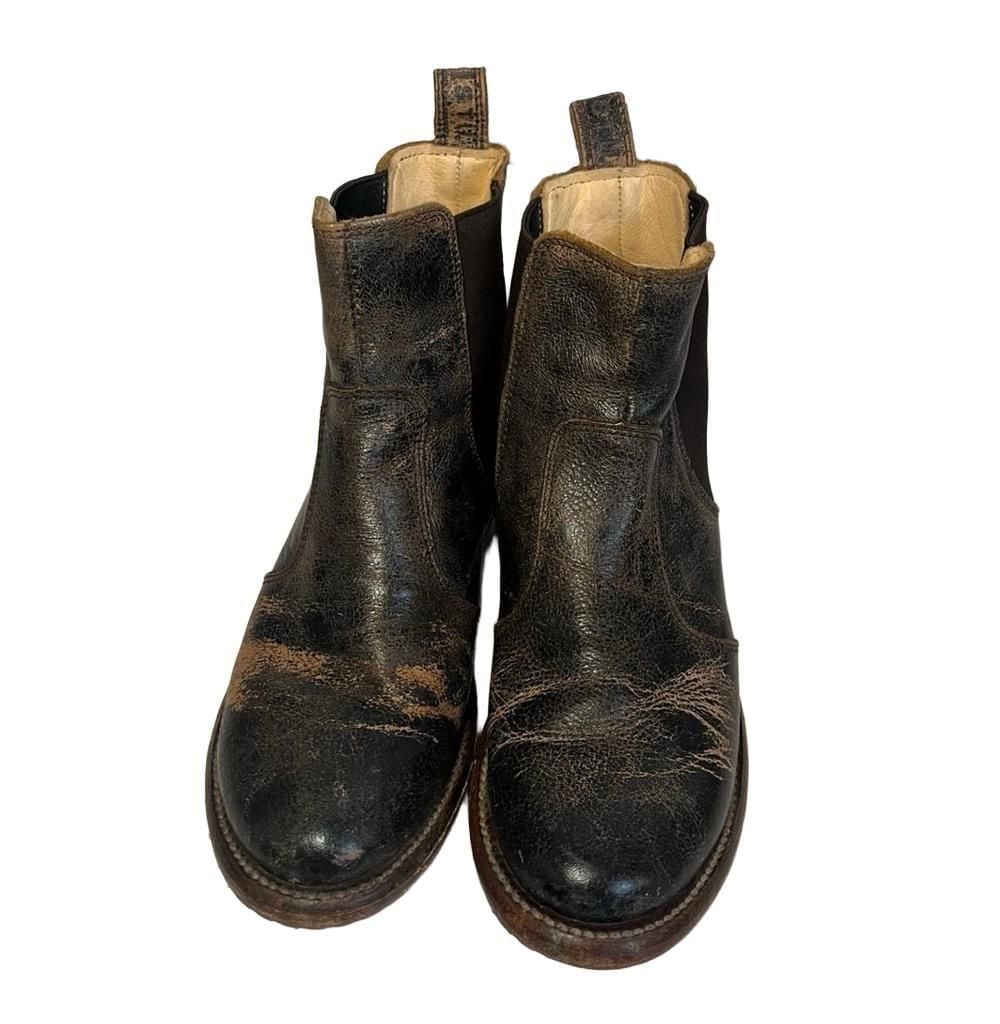 Bed Stu Nandi Size 6.5 Black Distressed Leather Chelsea Boots 4