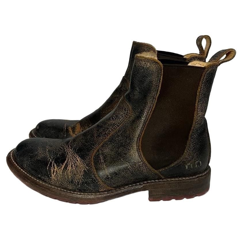 Bed Stu Nandi Size 6.5 Black Distressed Leather Chelsea Boots 2