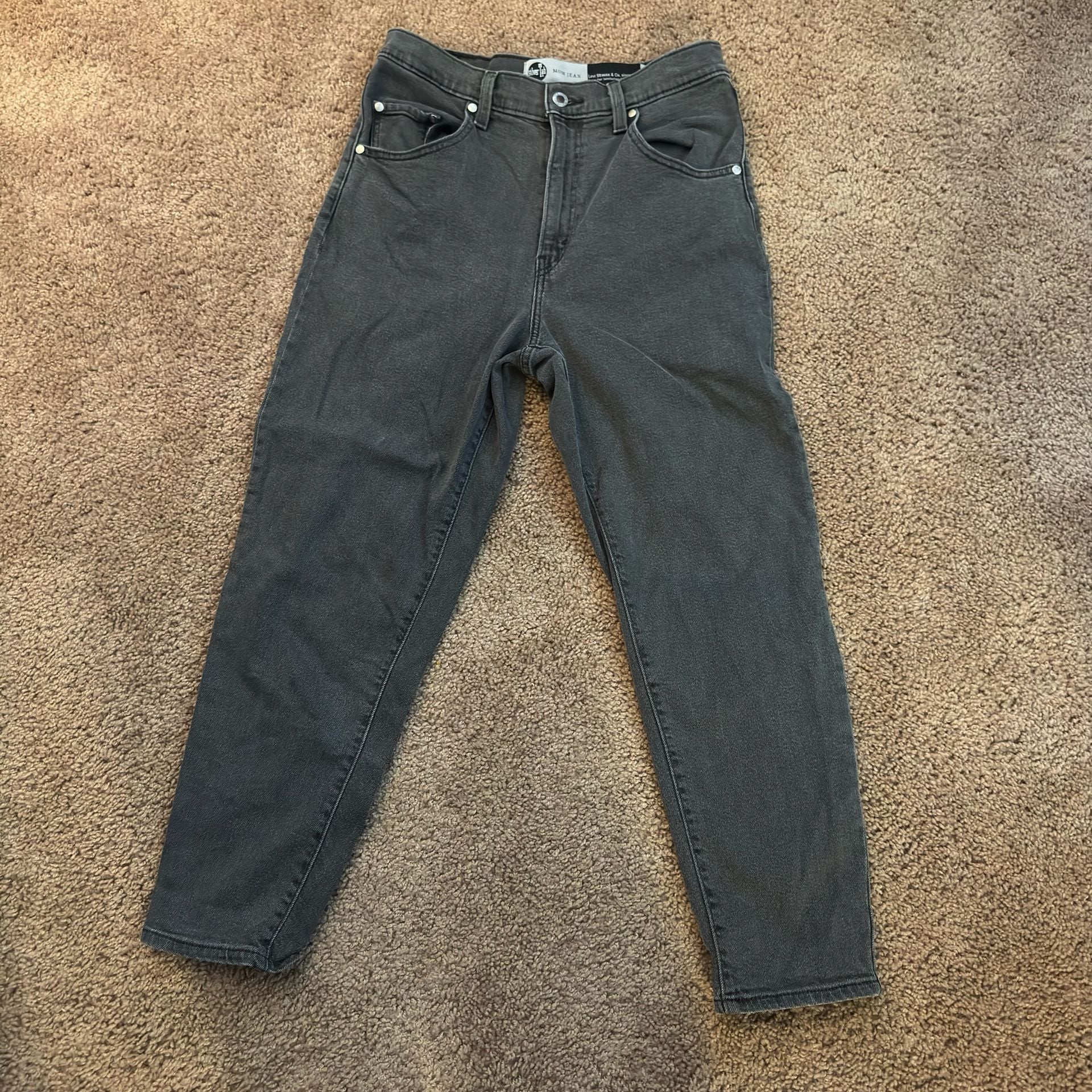 Levi's SilverTab Mom Jean Size 29 Dark Gray Denim 2