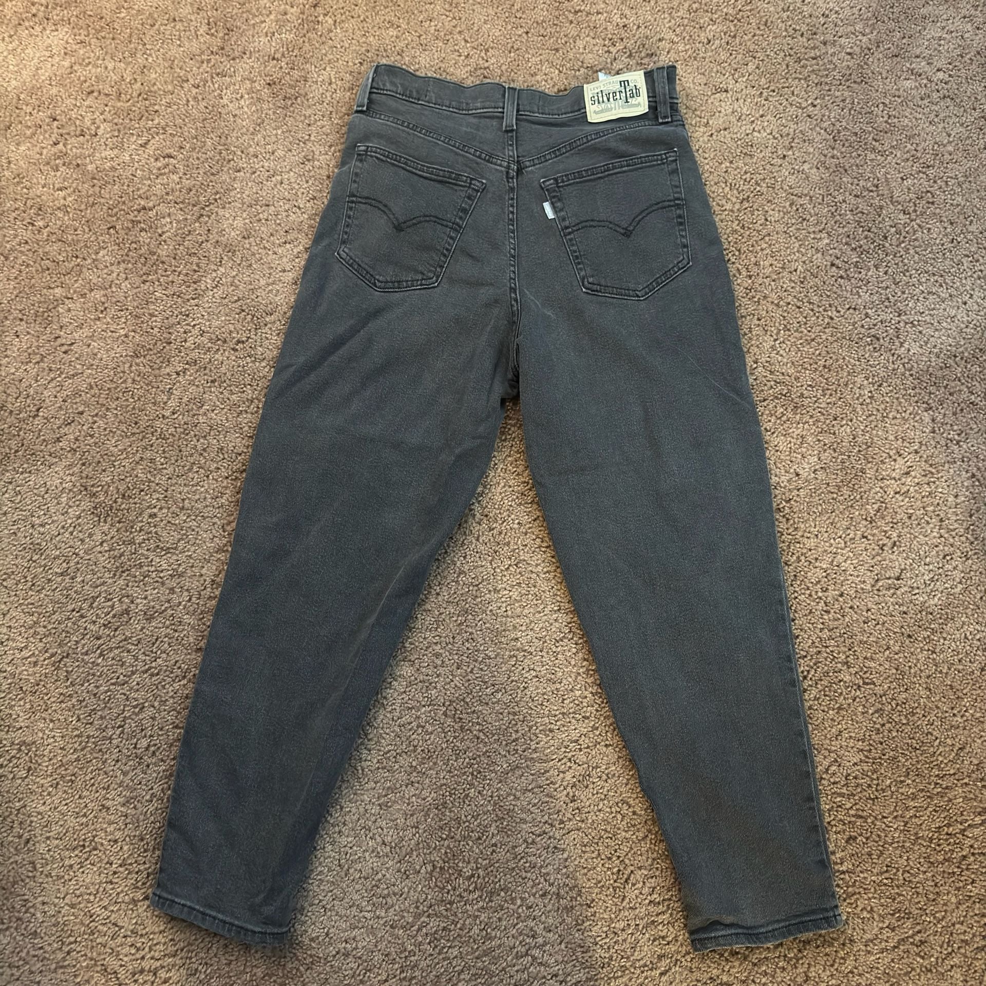 Levi's SilverTab Mom Jean Size 29 Dark Gray Denim 3