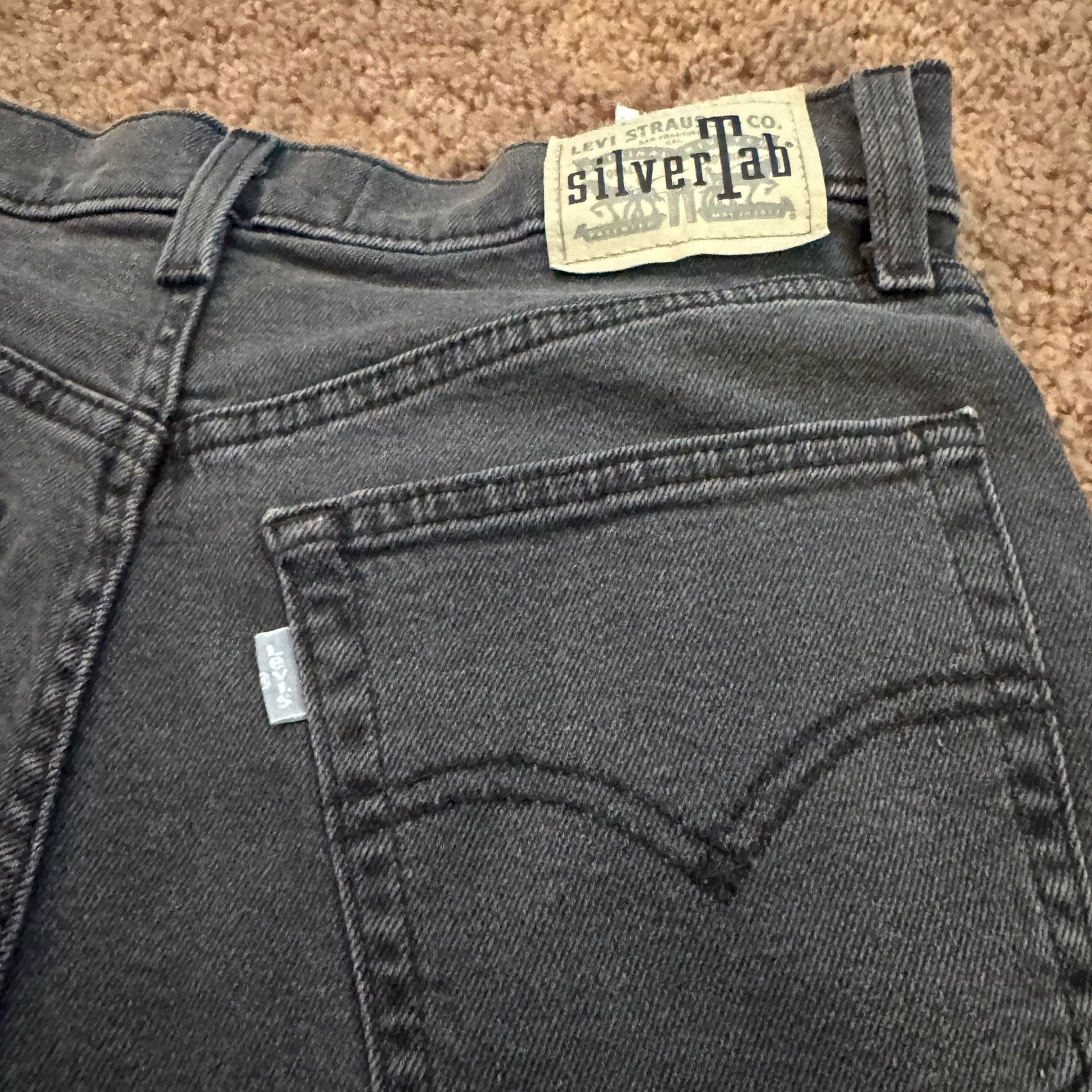 Levi's SilverTab Mom Jean Size 29 Dark Gray Denim 9