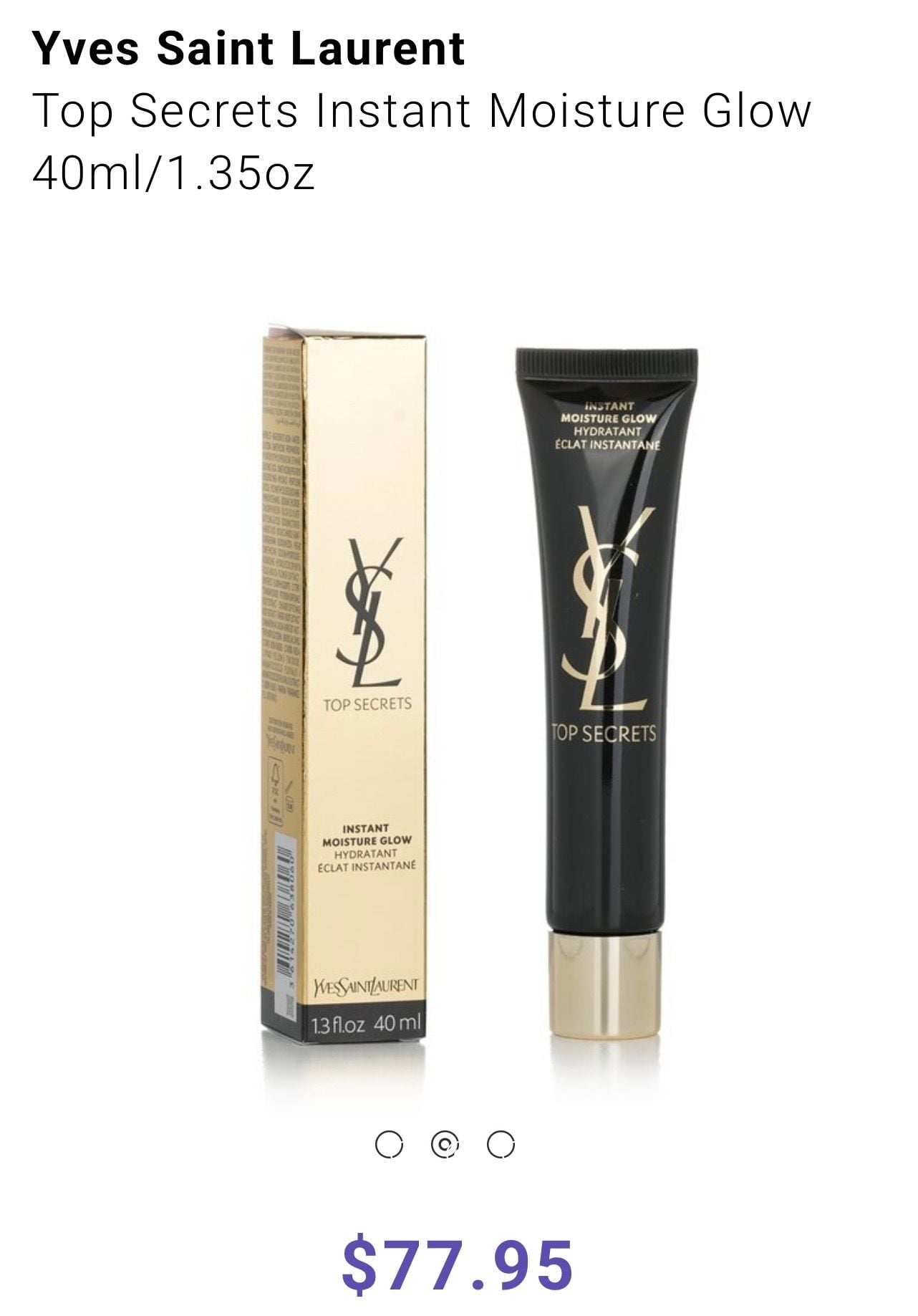 Yves Saint Laurent Top Secrets Instant Moisture Glow 40ml. NIB 2