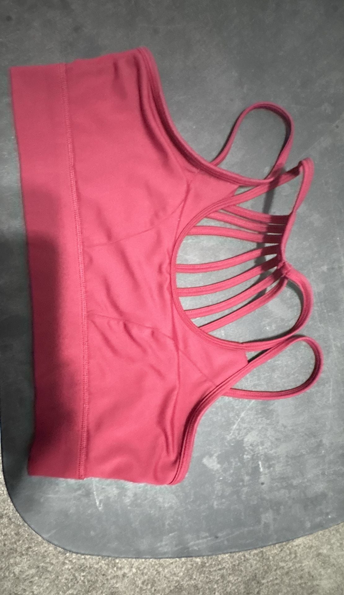 Constantly Varied Gear Sports Bra Pink Strappy Cage Back 1