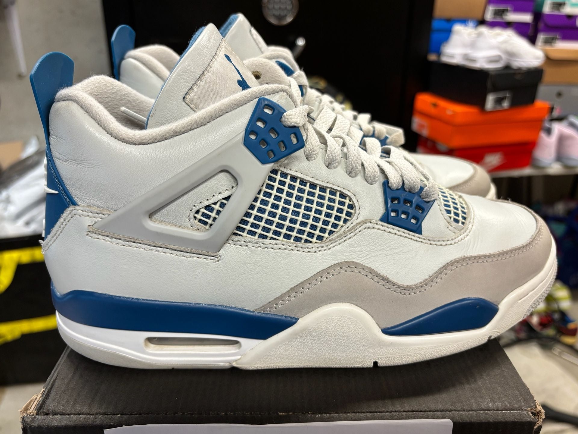 Nike Air Jordan 4 Retro Military Blue 9M replacement box 3