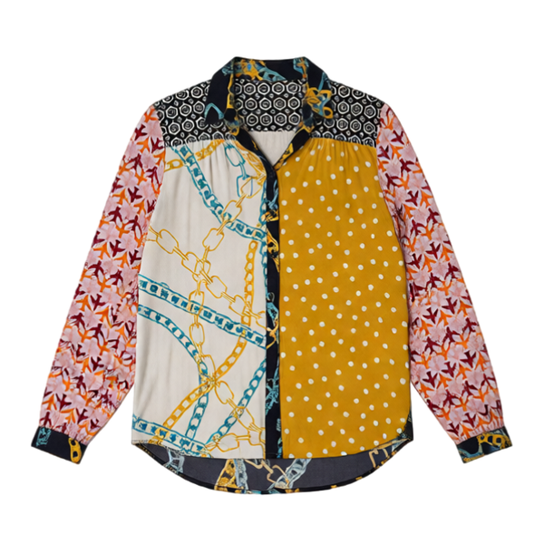 Maeve by Anthropologie Paz Mixed Print Shirt XXS like new!