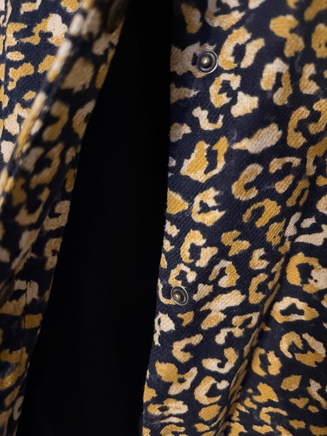 Who What Wear Animal Print Jacket S Collarless Snap Front 4