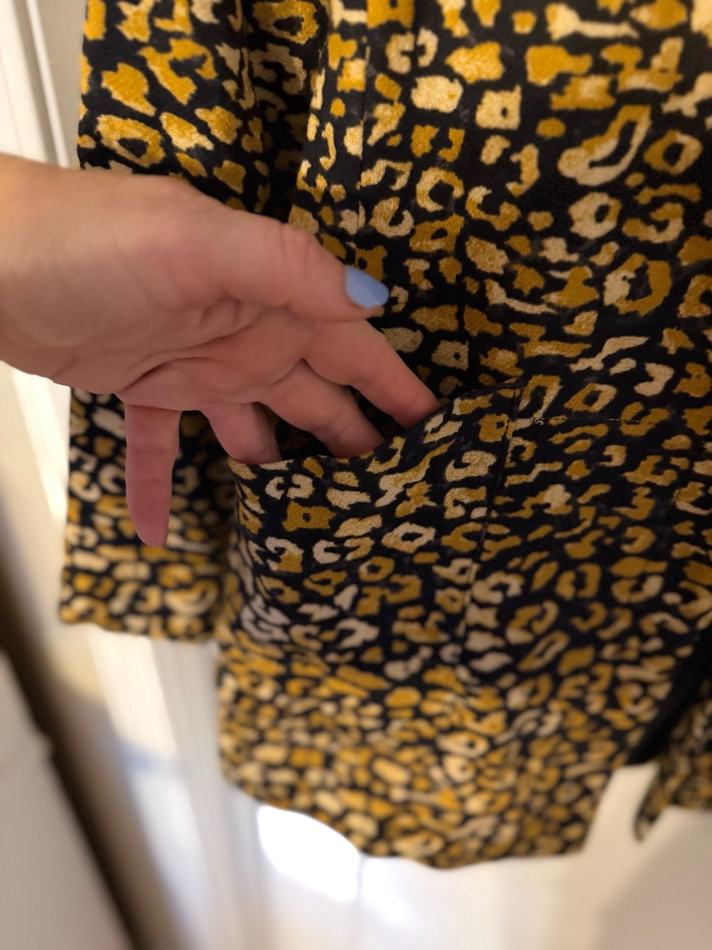 Who What Wear Animal Print Jacket S Collarless Snap Front 6