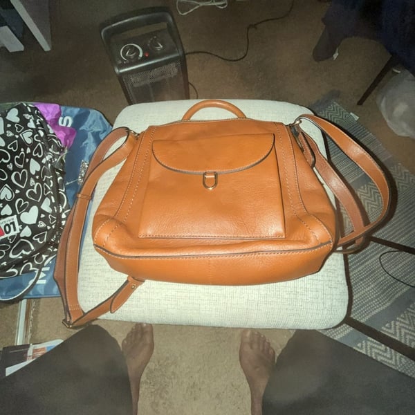 Fossil Parker Leather Backpack Brown Mini
