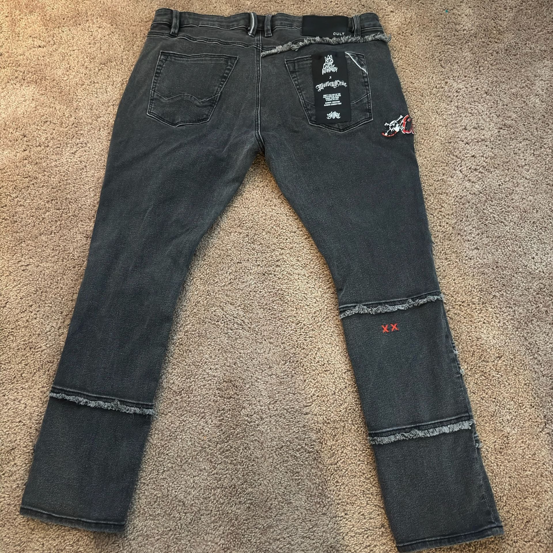 Cult Of Individuality Rocker Slim Size 40x33 Jeans Motley Crue 3