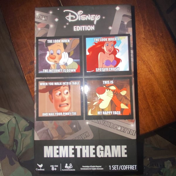 Cardinal Disney Edition Meme The Game Card Game