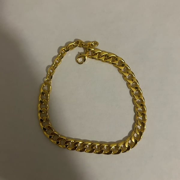 Gold-Tone Curb Link Chain Bracelet