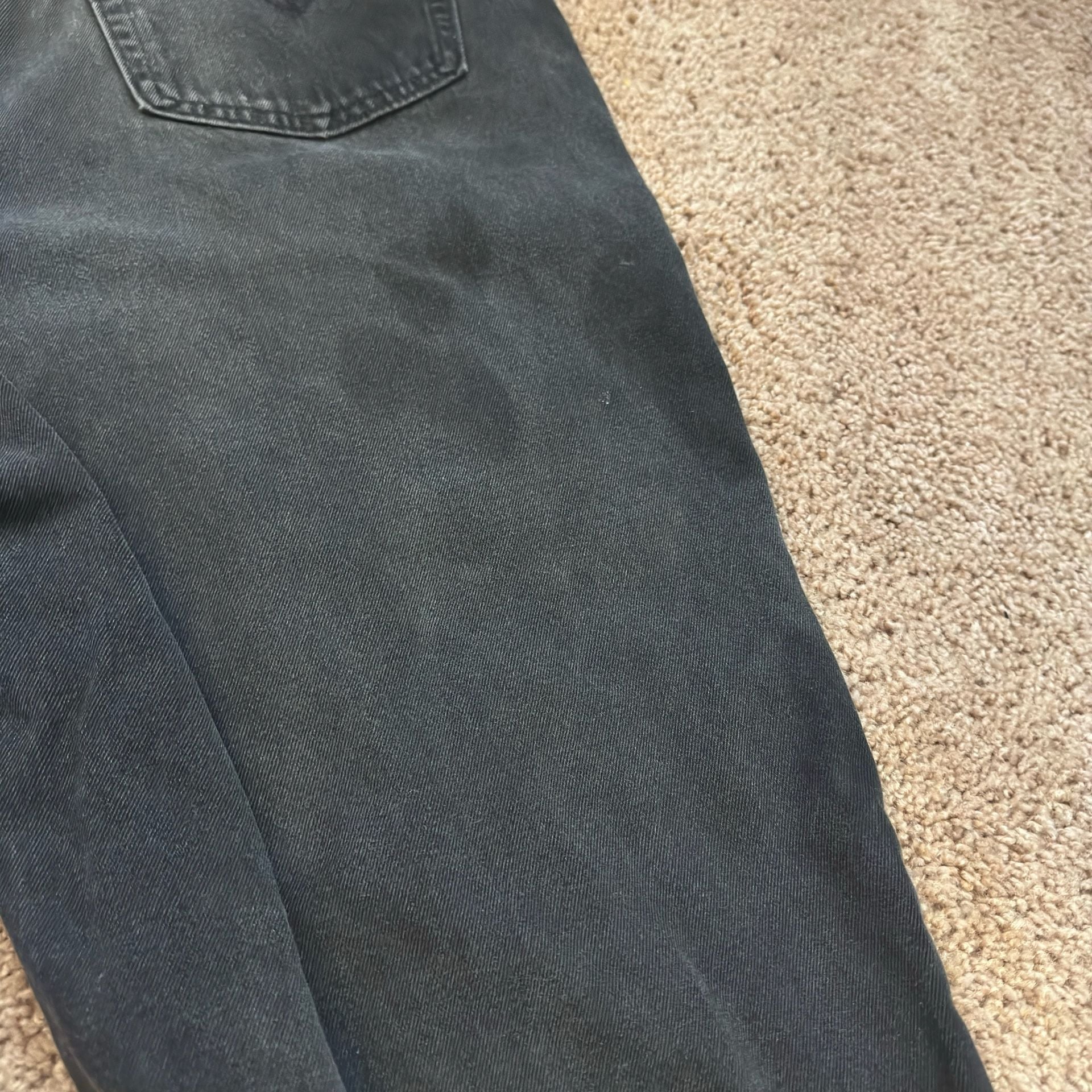 VTG Levi's 545 Loose Fit Jeans Size W46 L30 Black Denim USA Brown Tab 10